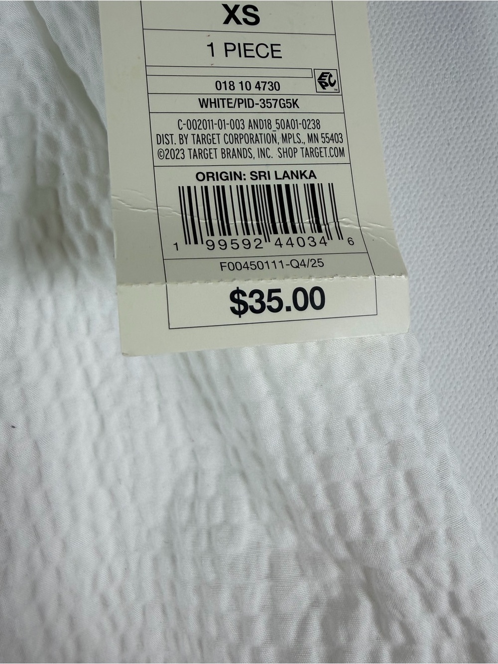 Women's Seersucker Effortless Pull-On Pants - A New Day™ White XS - Picture 7 of 12